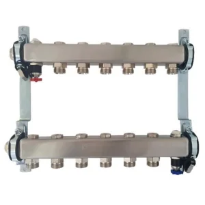 Distrib. inox rad. cu inchidere DN25- 6 cai x G3/4" 1863406 HERZ